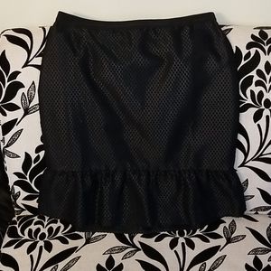 Ann Taylor Petite Black Peplum Skirt